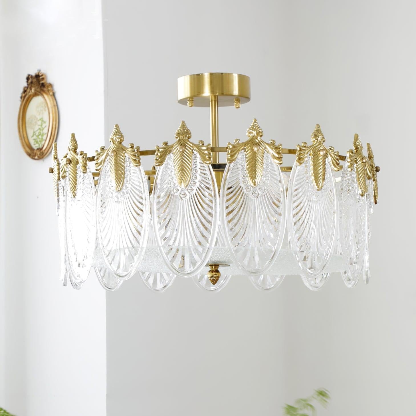 Velmira – lámparas de techo LED con elementos decorativos de vidrio