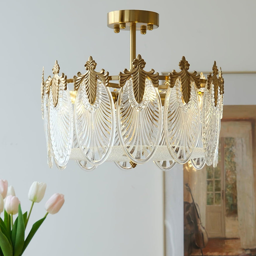 Velmira – lámparas de techo LED con elementos decorativos de vidrio