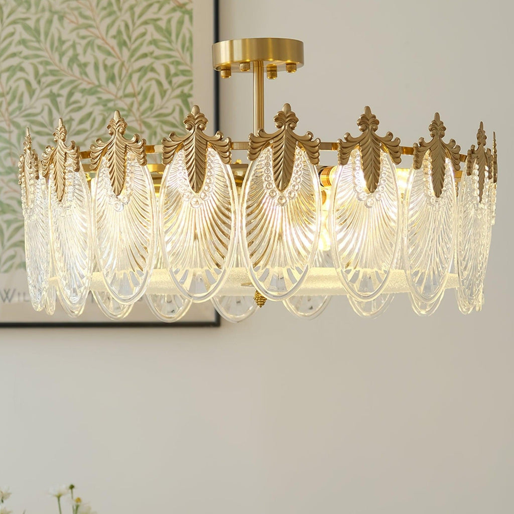 Velmira – lámparas de techo LED con elementos decorativos de vidrio