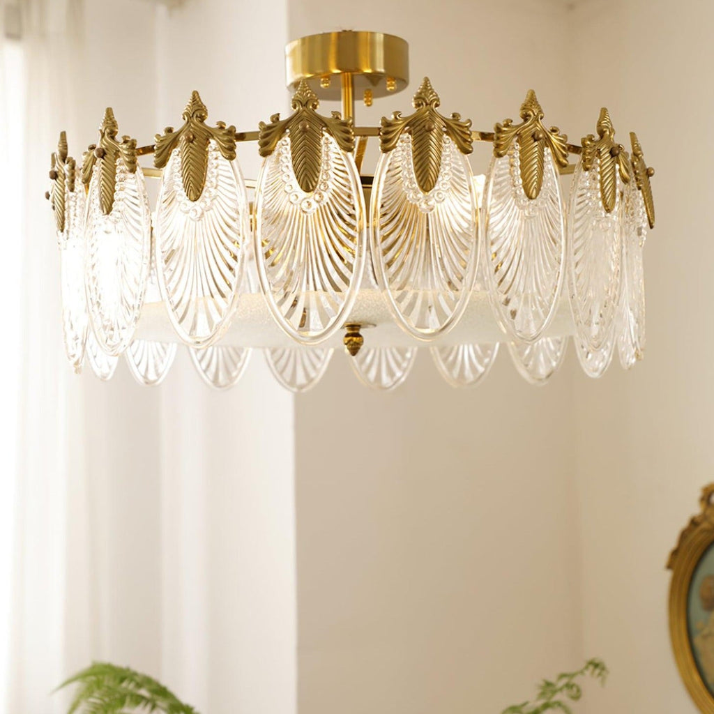 Velmira – lámparas de techo LED con elementos decorativos de vidrio