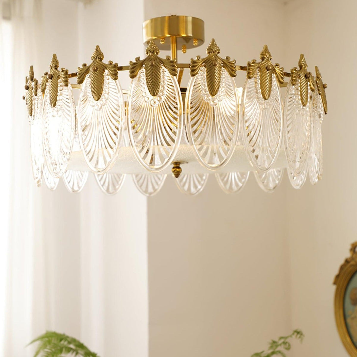 Velmira – lámparas de techo LED con elementos decorativos de vidrio