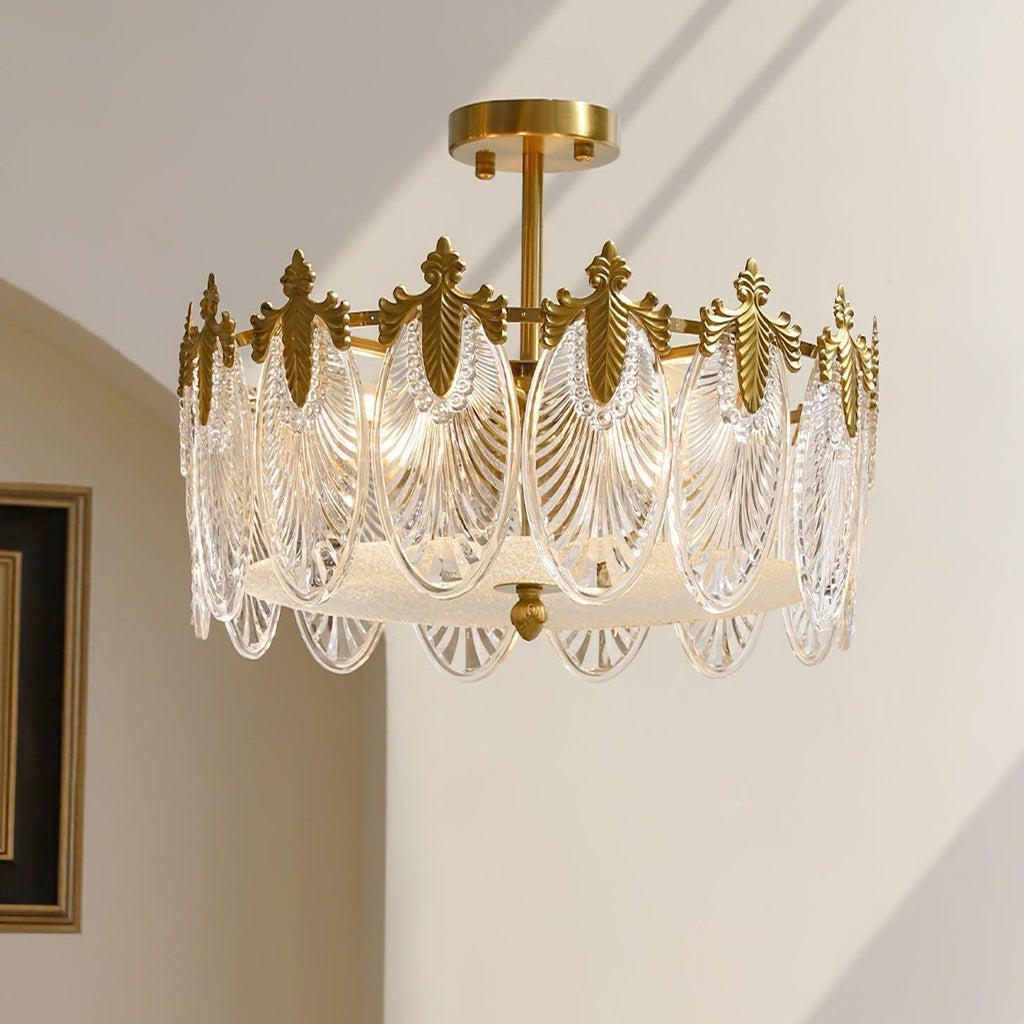 Velmira – lámparas de techo LED con elementos decorativos de vidrio
