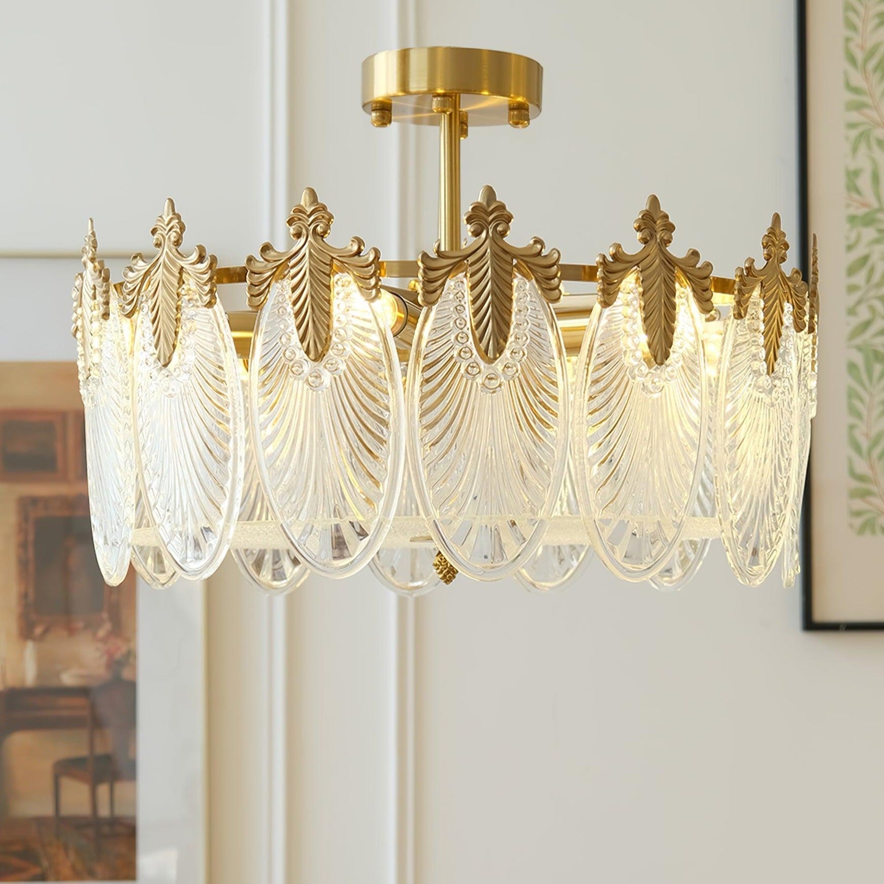 Velmira – lámparas de techo LED con elementos decorativos de vidrio