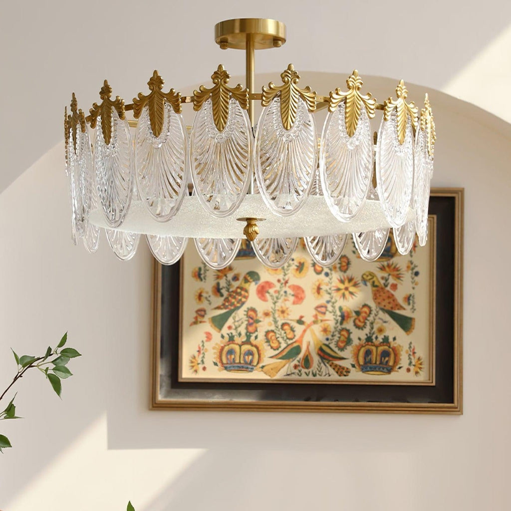 Velmira – lámparas de techo LED con elementos decorativos de vidrio