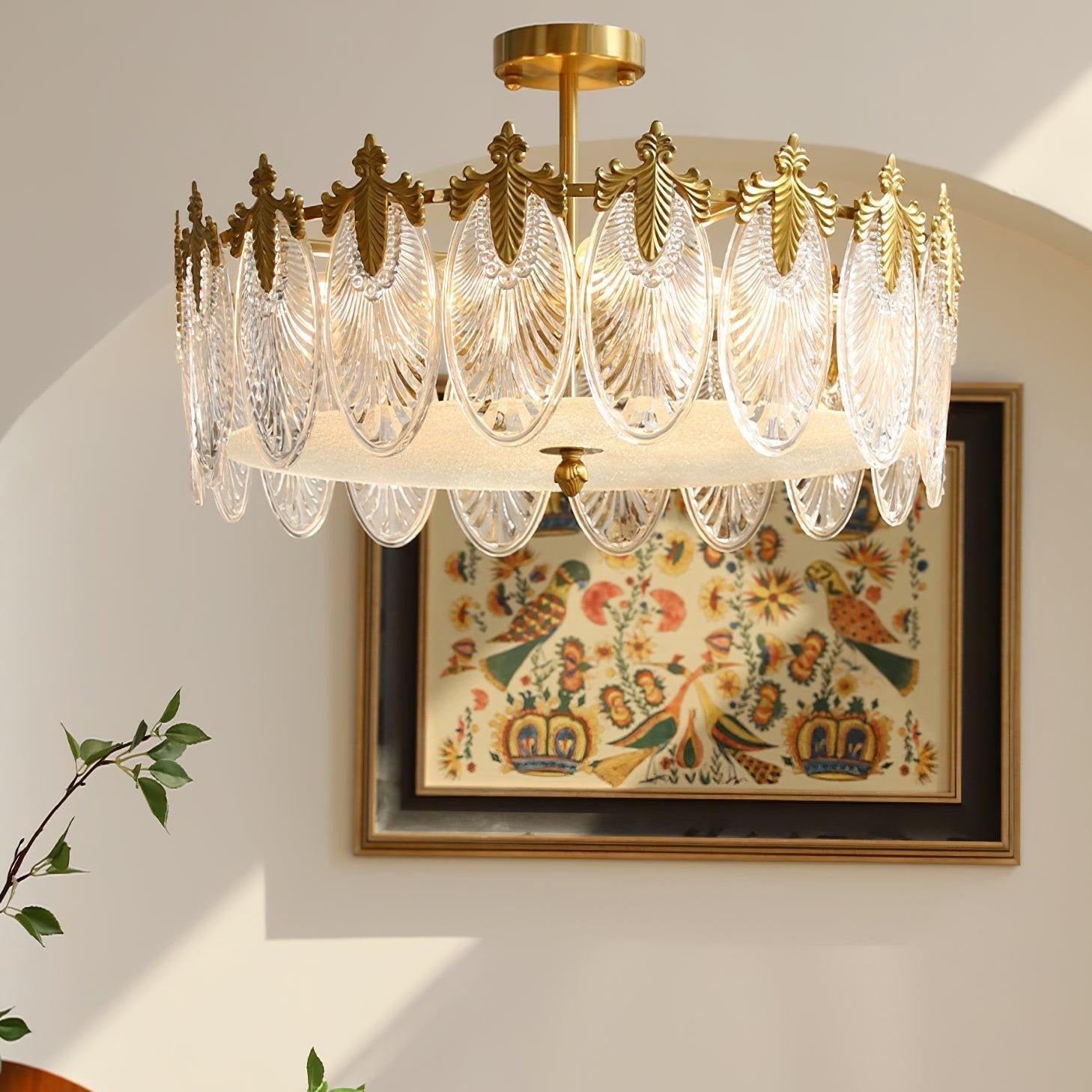 Velmira – lámparas de techo LED con elementos decorativos de vidrio