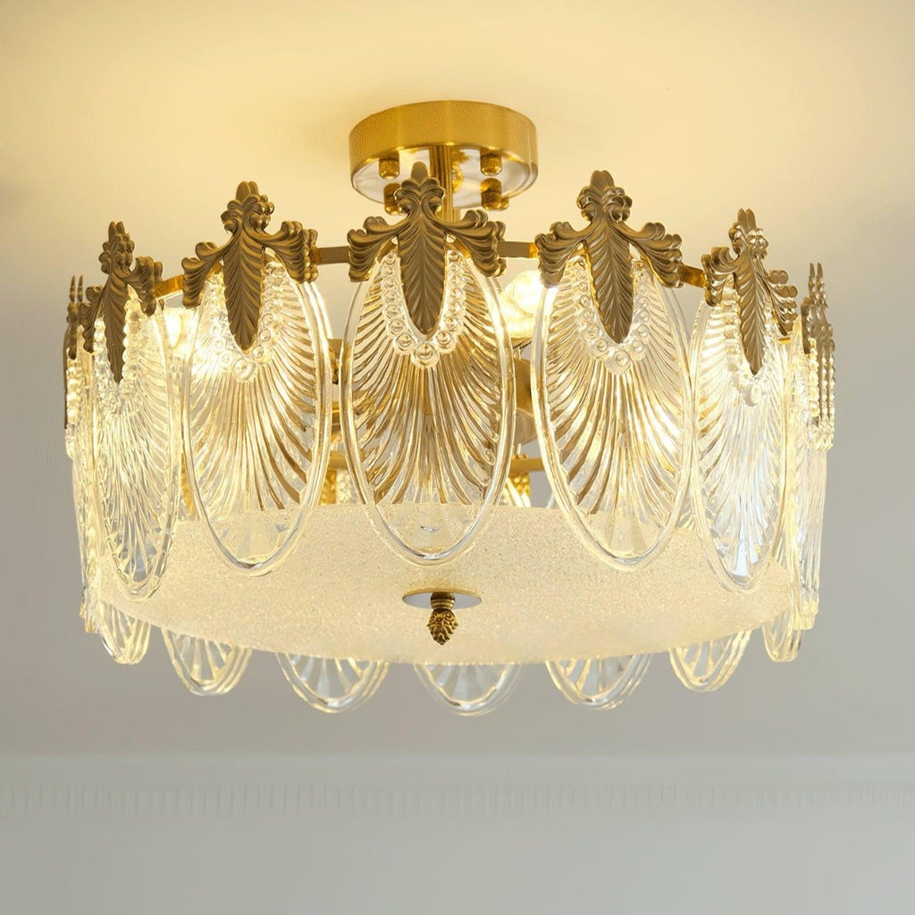 Velmira – lámparas de techo LED con elementos decorativos de vidrio