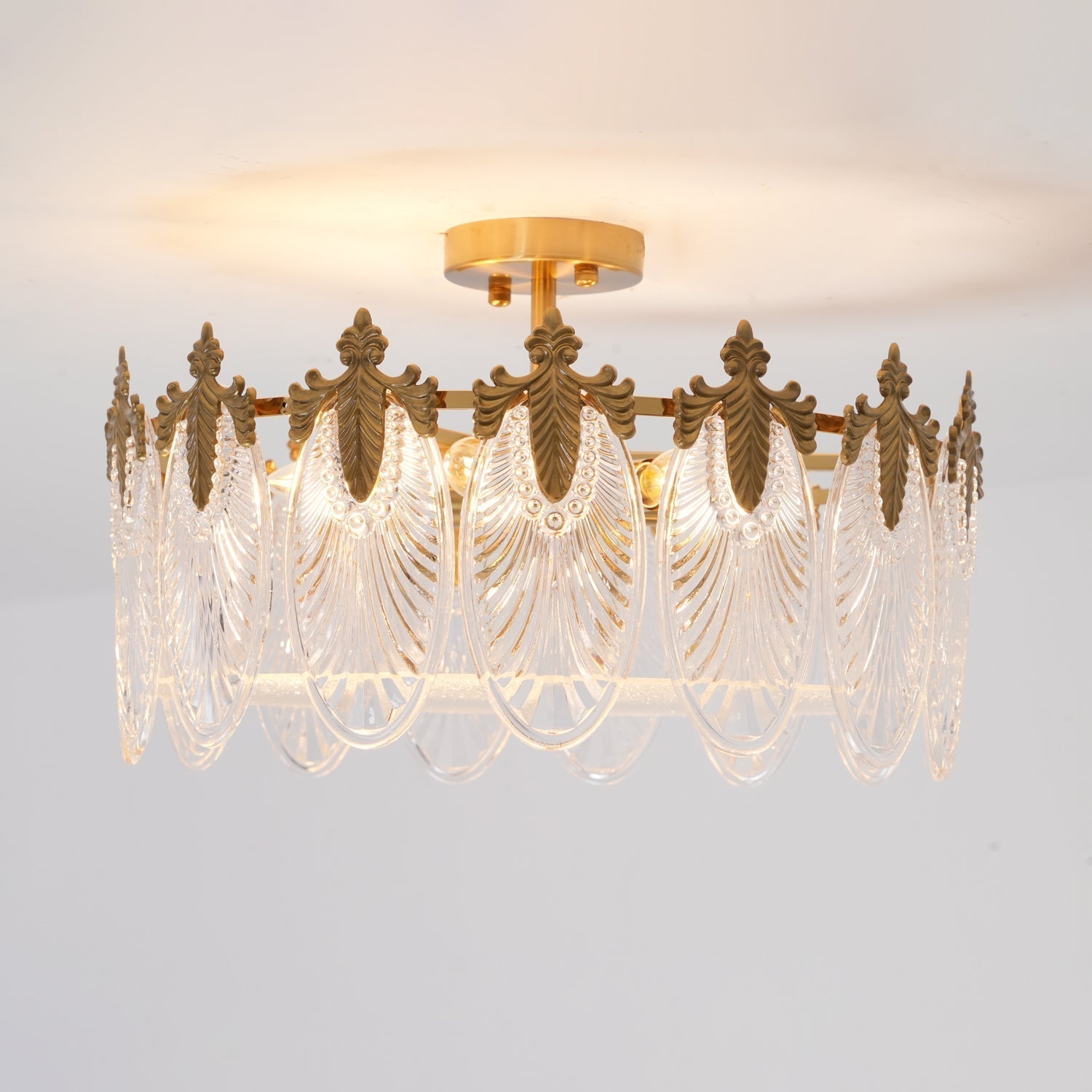 Velmira – lámparas de techo LED con elementos decorativos de vidrio