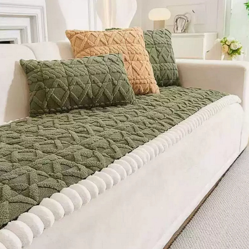 Funda Protectora de Sofá de Felpa Sherpa