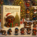 Calendario de Adviento para Perros Regalo de Navidad Conjunto de Figuras Coleccionables