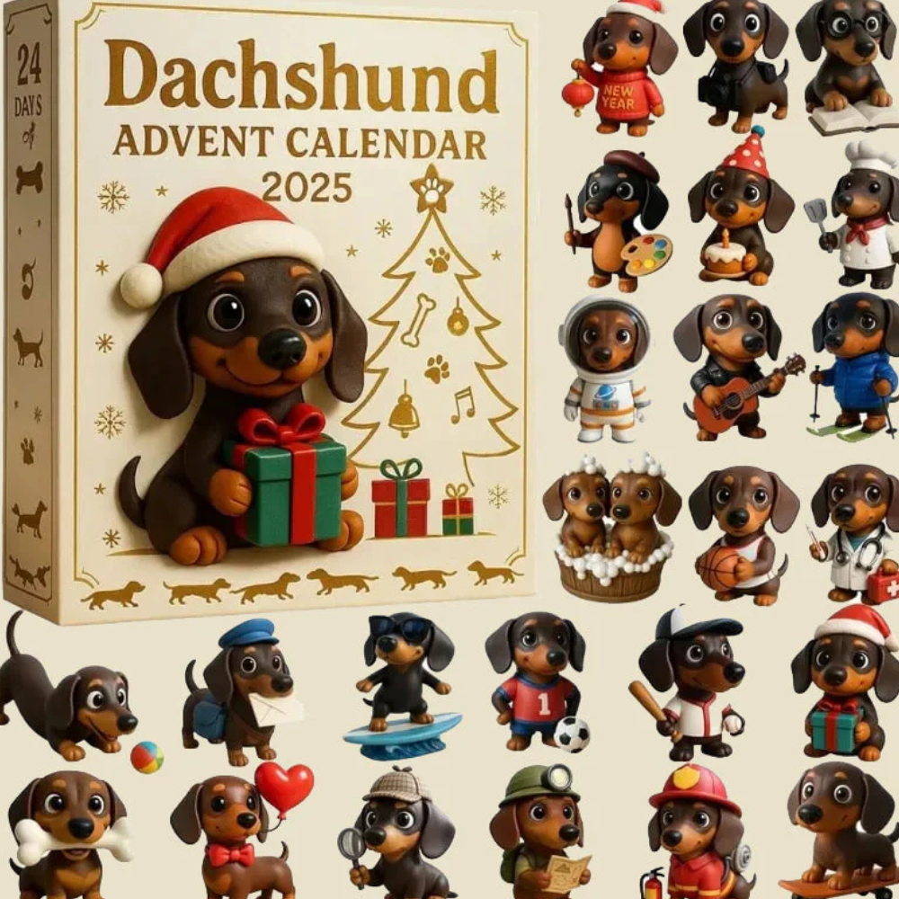 Calendario de Adviento para Perros Regalo de Navidad Conjunto de Figuras Coleccionables