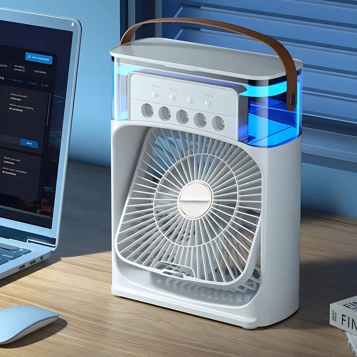 Enfriador de Aire Portátil 3 en 1 con Ventilador y Humidificador
