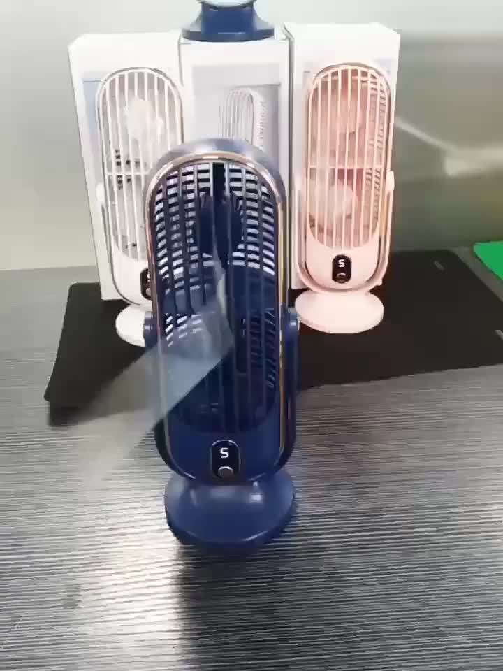 Ventilador Portátil Doble Motor con Rotación de 720°