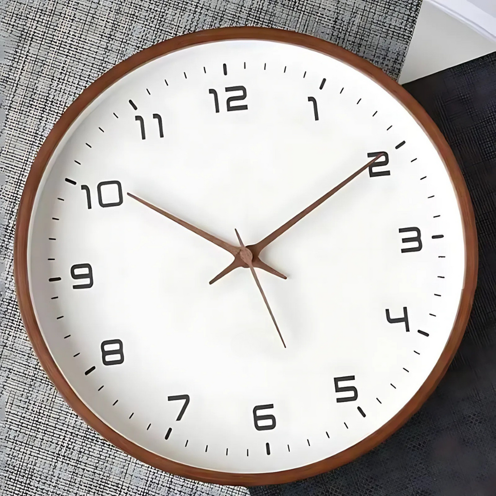 Reloj de pared de madera con diseño refinado Woodland – encanto natural y elegancia – ideal para amantes de la naturaleza y el estilo boho