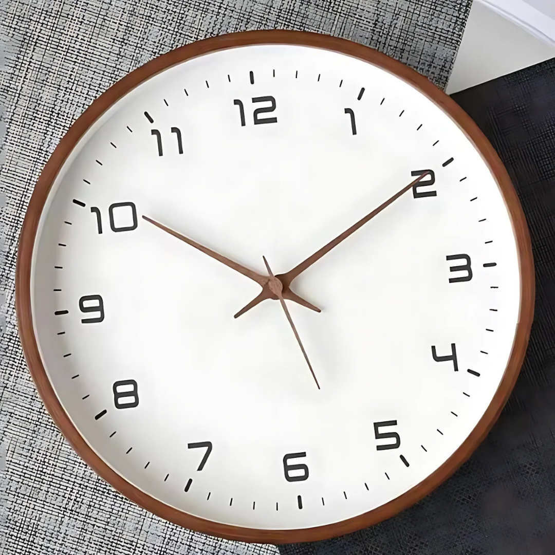 Reloj de pared de madera con diseño refinado Woodland – encanto natural y elegancia – ideal para amantes de la naturaleza y el estilo boho