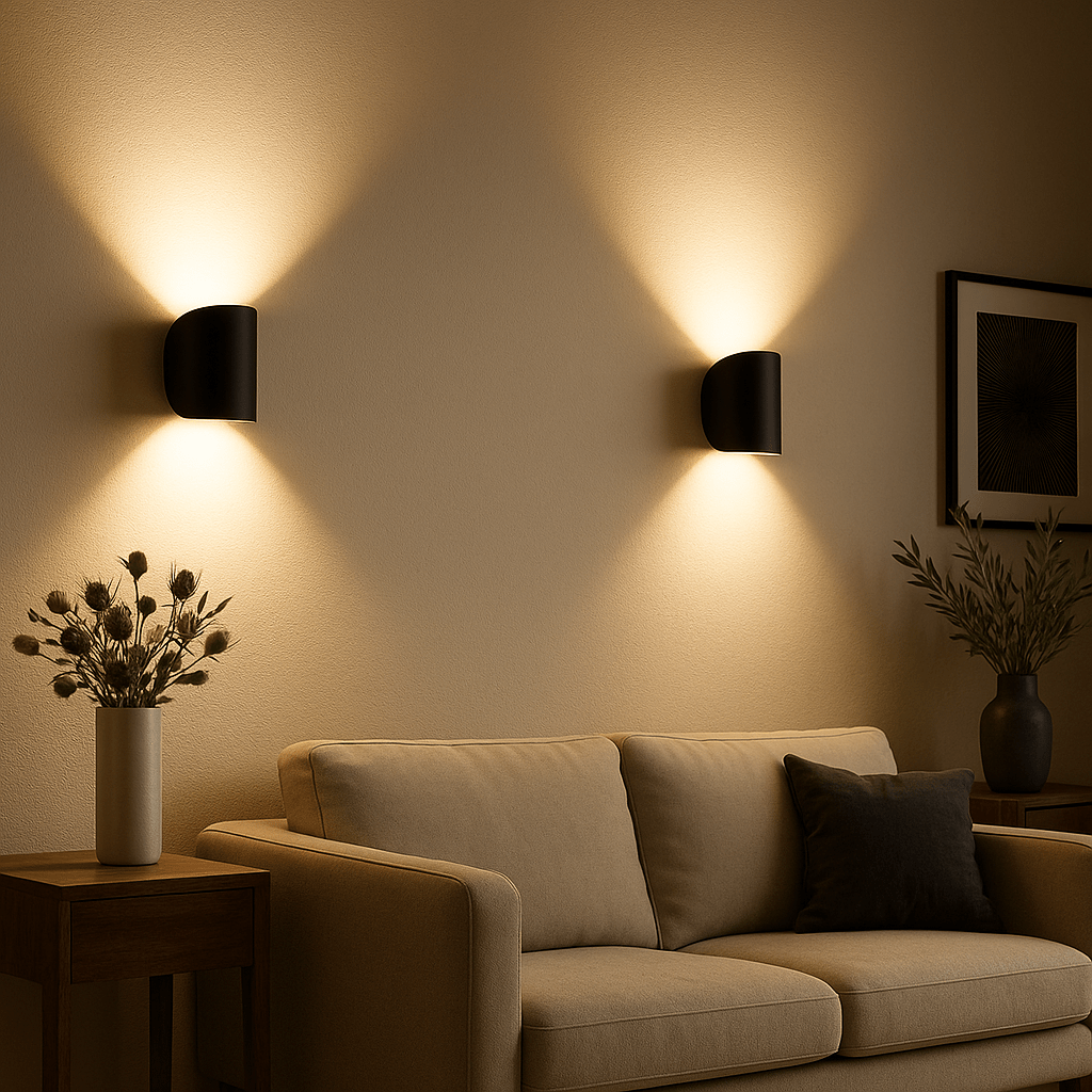 BRIGHTFLOW – Lámpara de pared LED moderna para iluminación de espacios habitables energéticamente eficiente
