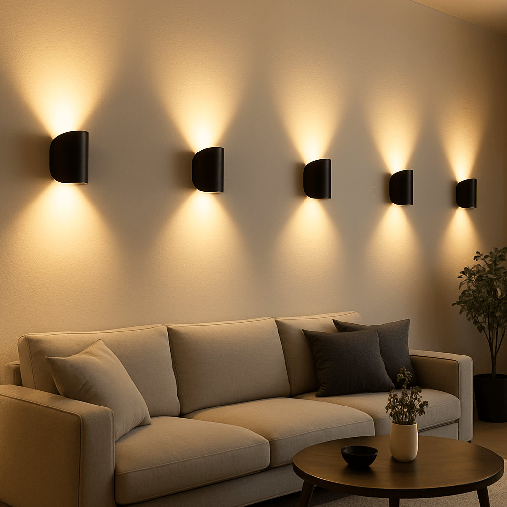 BRIGHTFLOW – Lámpara de pared LED moderna para iluminación de espacios habitables energéticamente eficiente