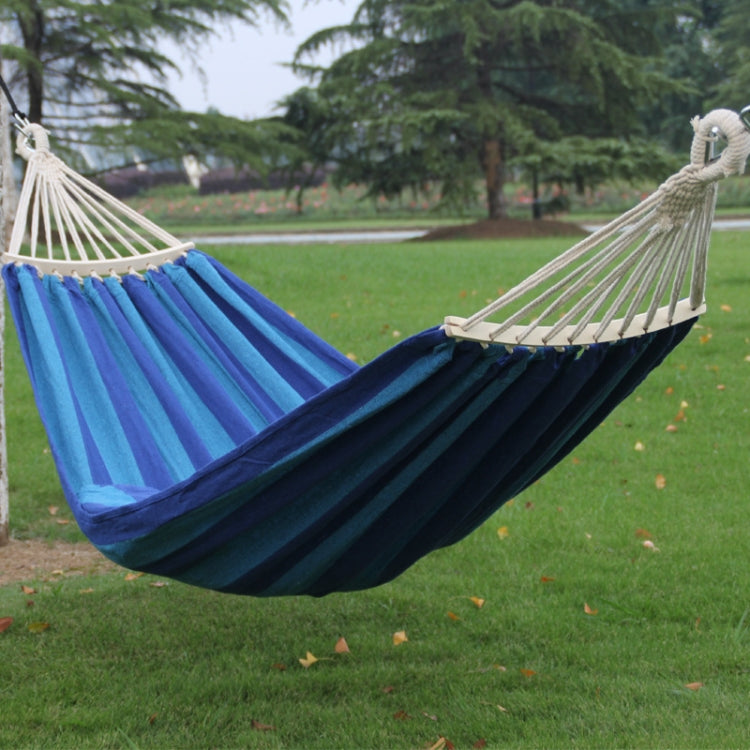 Kalsten | Hamaca de Lona Doble Gruesa para Exterior, Columpio Interior con Barra Curvada Removible, Tamaño: 200x100cm (Azul Oscuro)