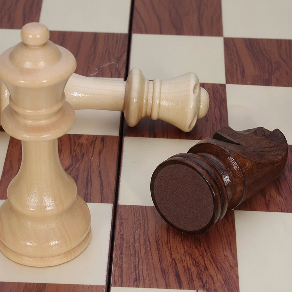 MASTERFOLD – Juego de ajedrez de madera premium con piezas de madera maciza duraderas