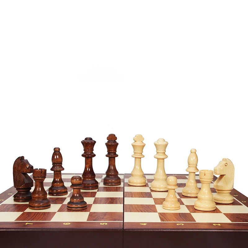 MASTERFOLD – Juego de ajedrez de madera premium con piezas de madera maciza duraderas