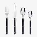 Set de cubiertos de acero inoxidable de 24 piezas con grabado