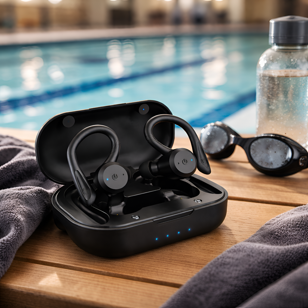 Pyrrhos - Auriculares Bluetooth Impermeables TWS para Deporte