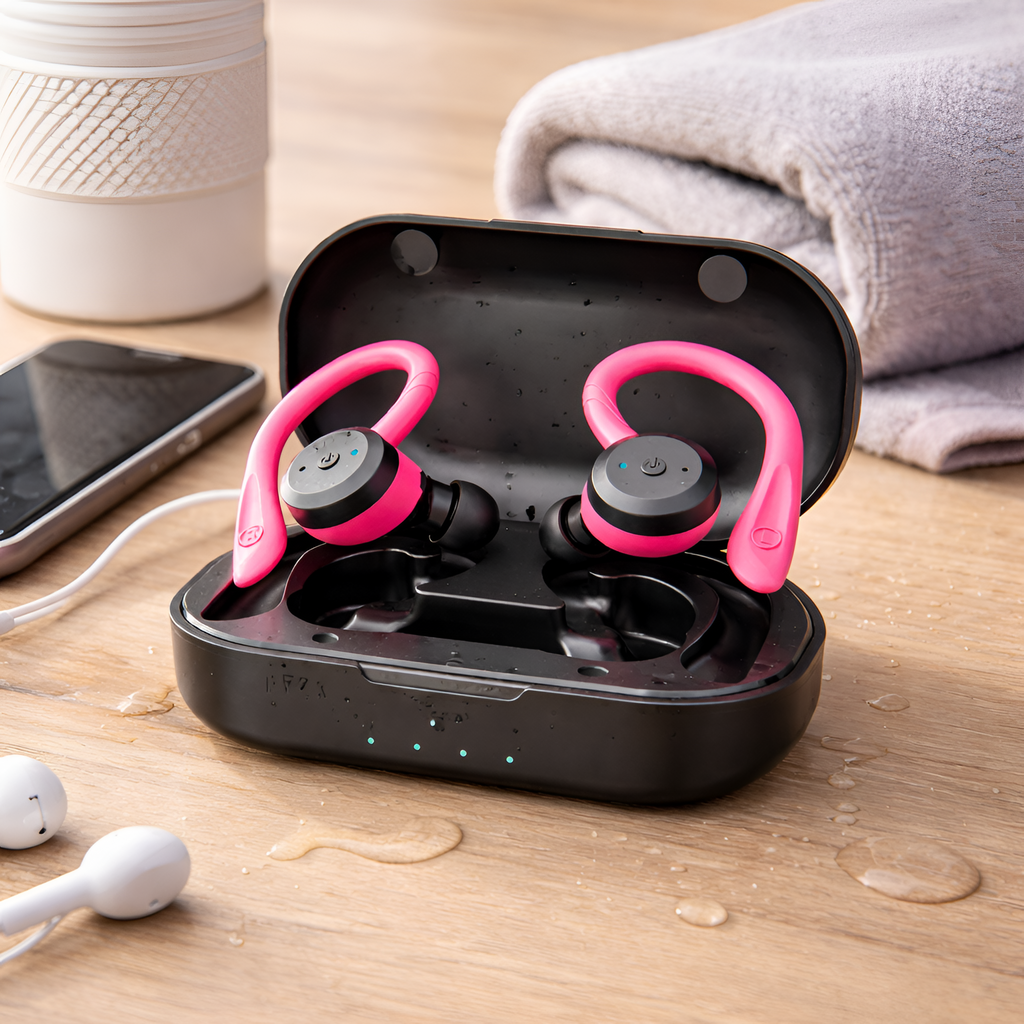 Pyrrhos - Auriculares Bluetooth Impermeables TWS para Deporte