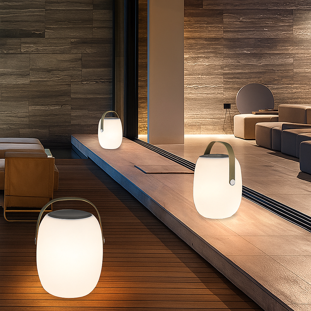 Lámpara LED Solar Exterior Elegante para Uso en Jardín y Terraza