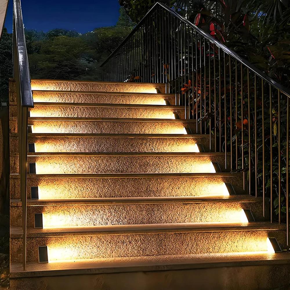 Luces de Escalera Solares EcoBright - Luces LED de Escalera Exteriores para Seguridad y Estilo