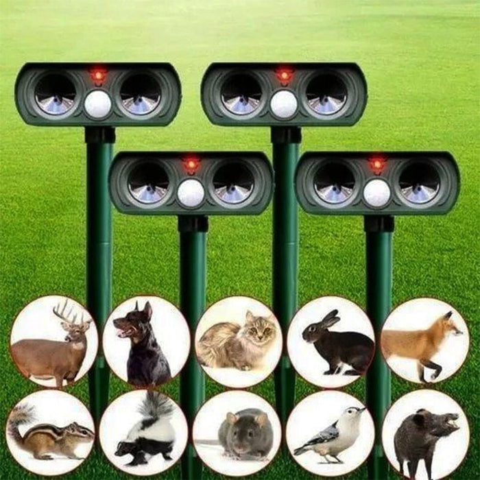 WILDLIFEGUARD - Repelente Ultrasónico de Animales para Espacios Exteriores Seguros
