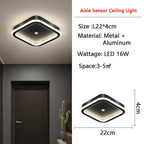 Luz de Techo LED con Sensor de Movimiento PIR MotionGlide | Iluminación Inteligente | Eficiente Energéticamente | Perfecta para Pasillos y Baños