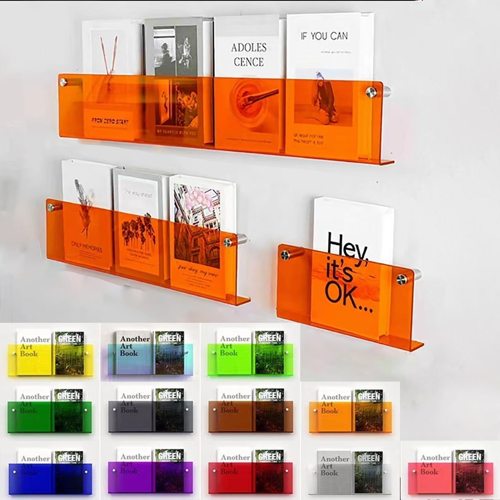 Revistero ecológico de acrílico – organizador de pared para revistas – un elemento decorativo elegante y extremadamente funcional.