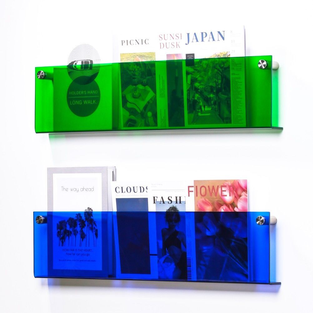 Revistero ecológico de acrílico – organizador de pared para revistas – un elemento decorativo elegante y extremadamente funcional.