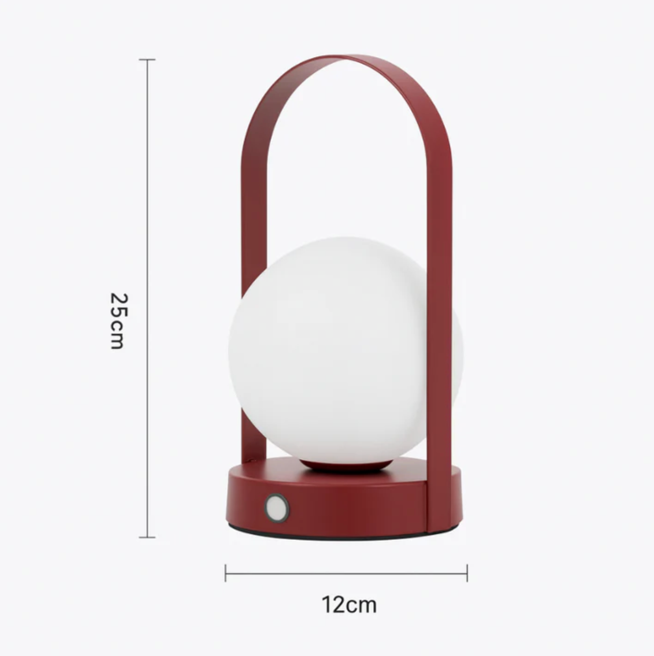 Lámpara de Mesa de Metal Arqueada con Globo de Vidrio Esmerilado