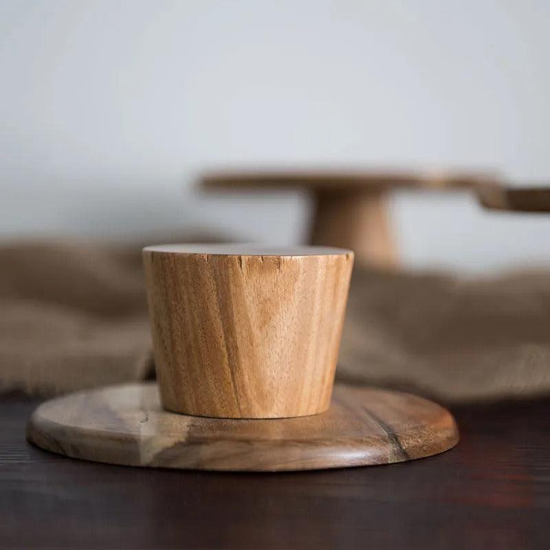 Bandeja de Exhibición Pedestal de Madera Artesanal