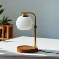Lámpara Calentadora de Velas Elara Haus - Diseño Moderno de Metal y Vidrio con Iluminación Elegante