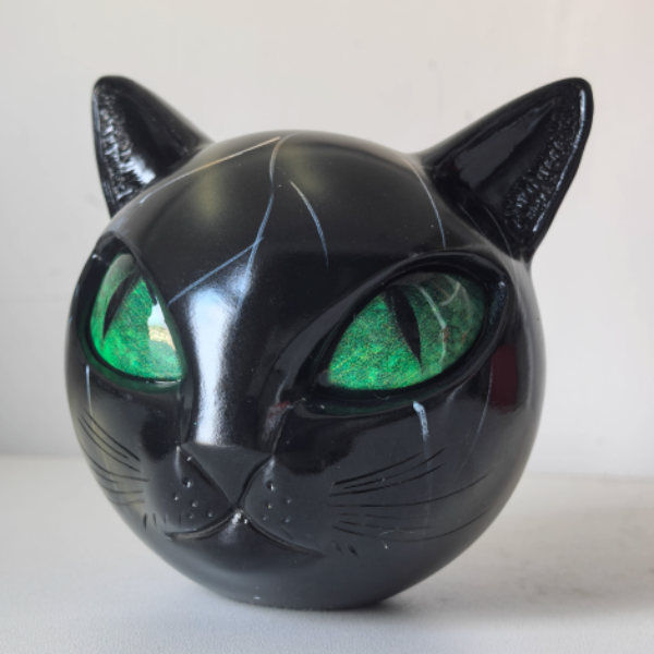 Escultura de Gato Decoración Artística para el Hogar de Resina de Alta Calidad