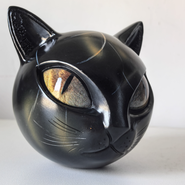 Escultura de Gato Decoración Artística para el Hogar de Resina de Alta Calidad
