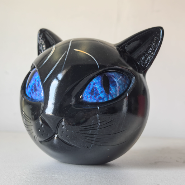 Escultura de Gato Decoración Artística para el Hogar de Resina de Alta Calidad