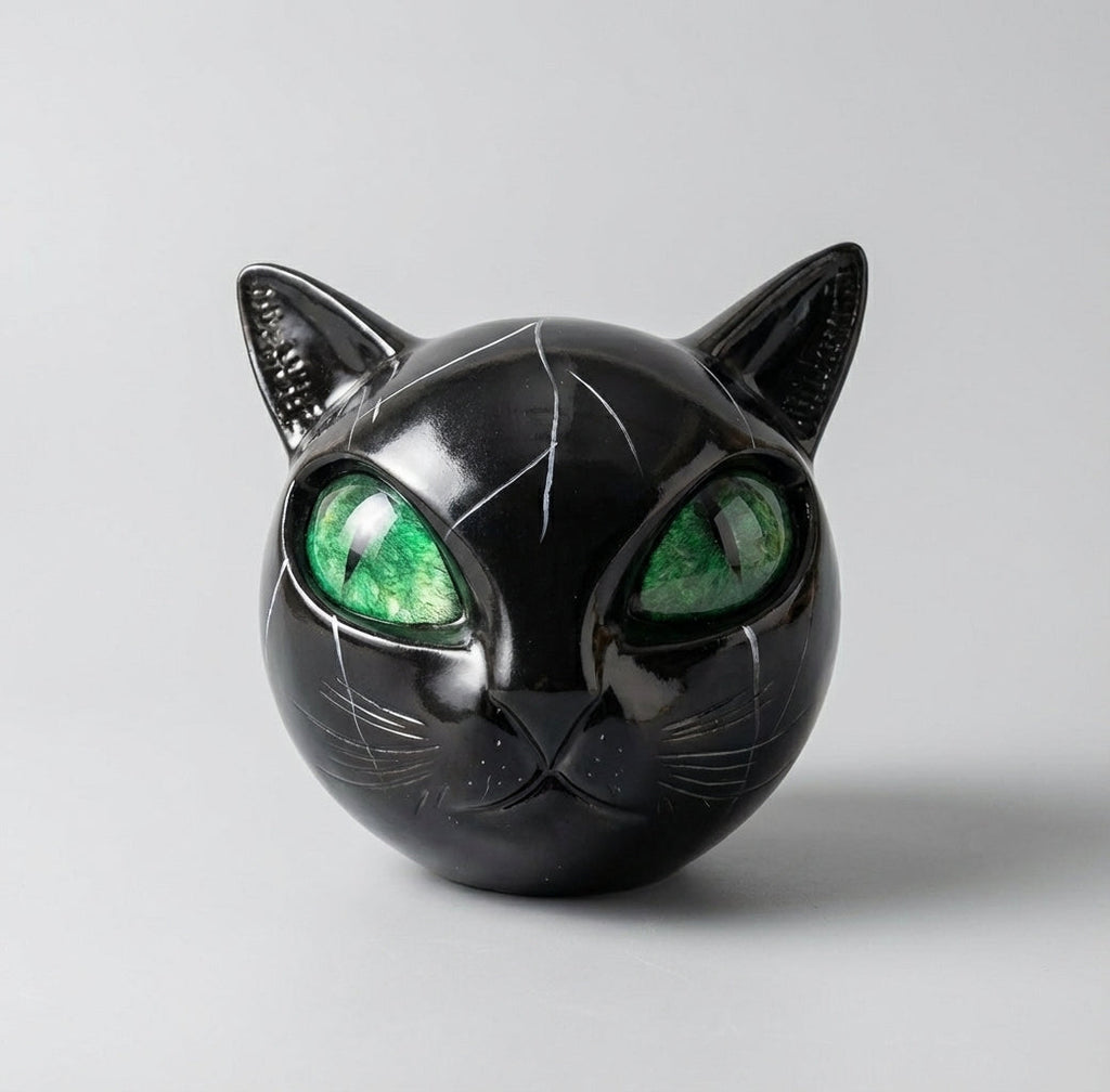 Escultura de Gato Decoración Artística para el Hogar de Resina de Alta Calidad