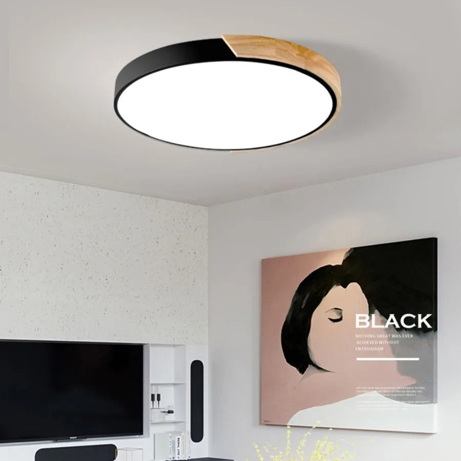 Lámpara de Techo Circular Elara Haus con Acentos Interiores