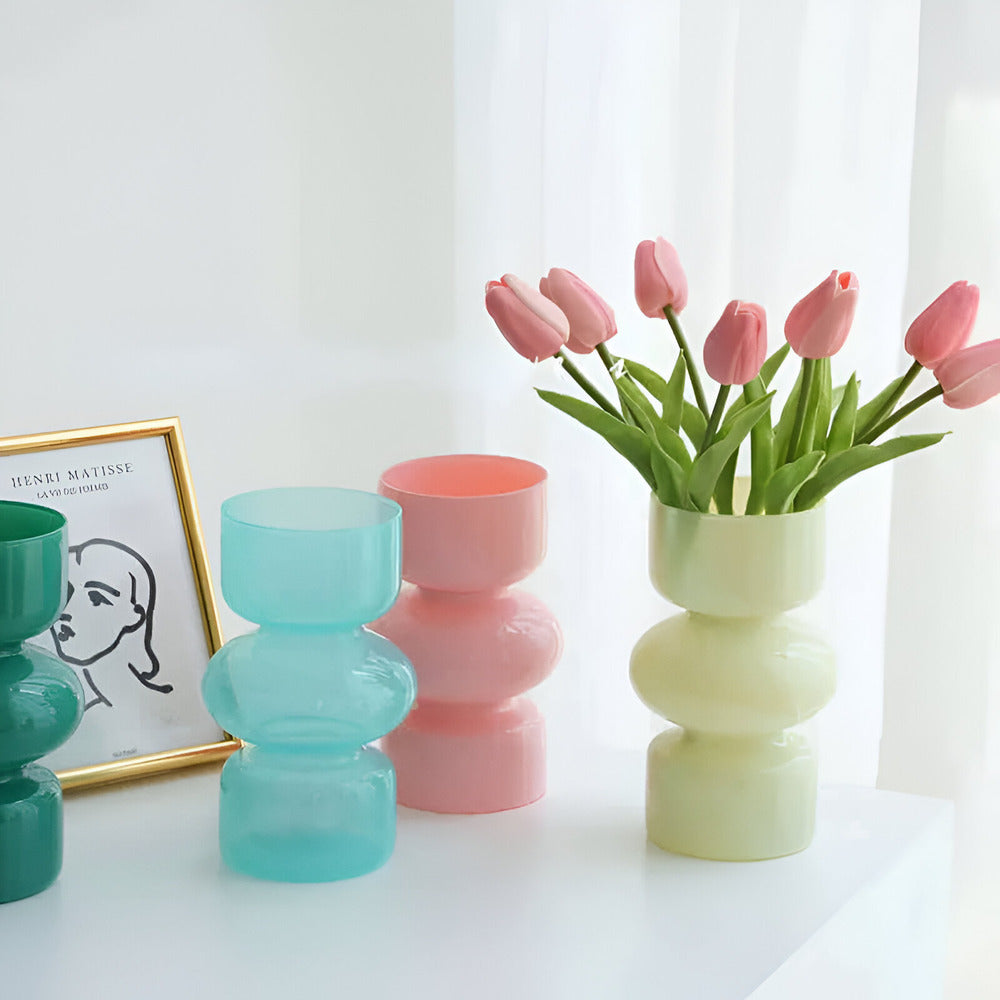 Jarrón de Diseño Contemporáneo con Burbujas Apiladas