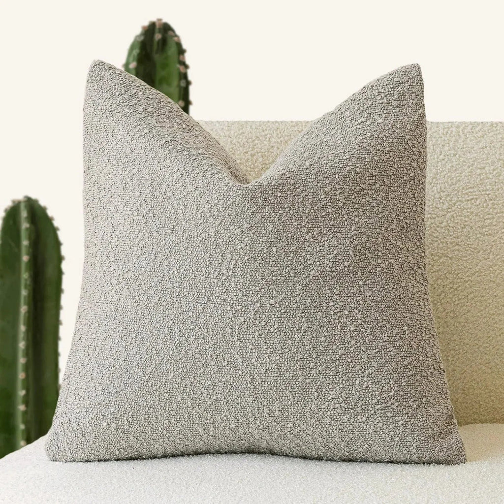 Funda de Cojín Elara Haus - Funda Decorativa de Tela Boucle Premium 45cm x 45cm