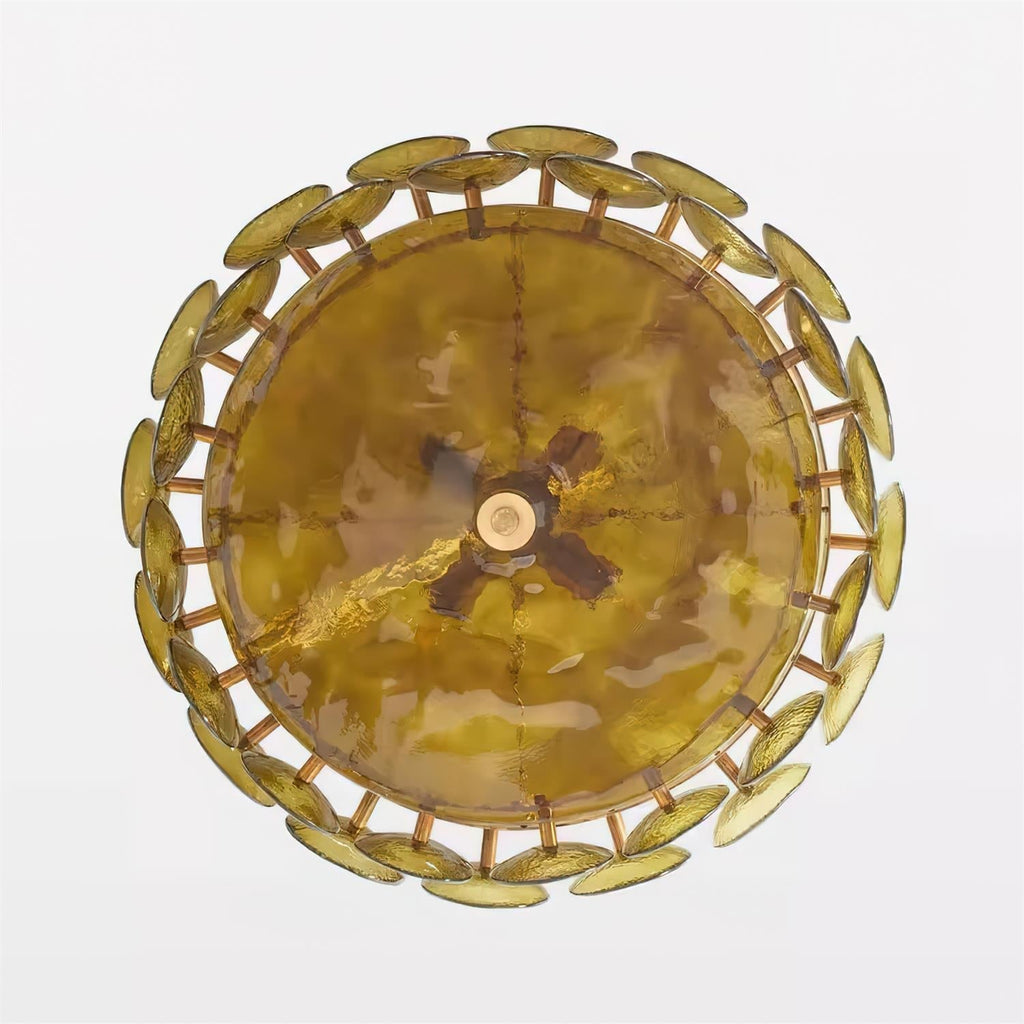 Lámpara de Araña Diseñadora - Lámparas Colgantes Modernas de Vidrio Ámbar