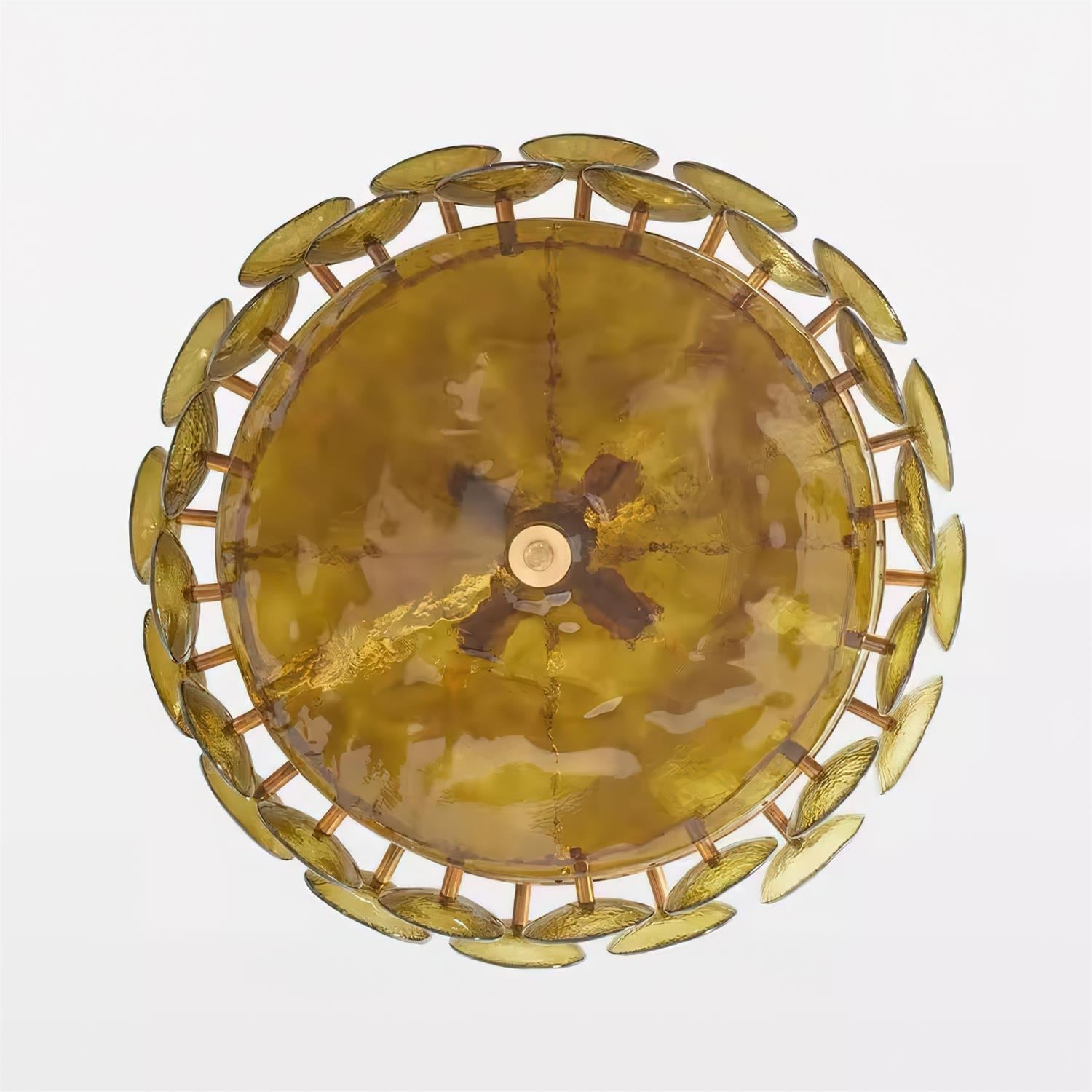 Lámpara de Araña Diseñadora - Lámparas Colgantes Modernas de Vidrio Ámbar