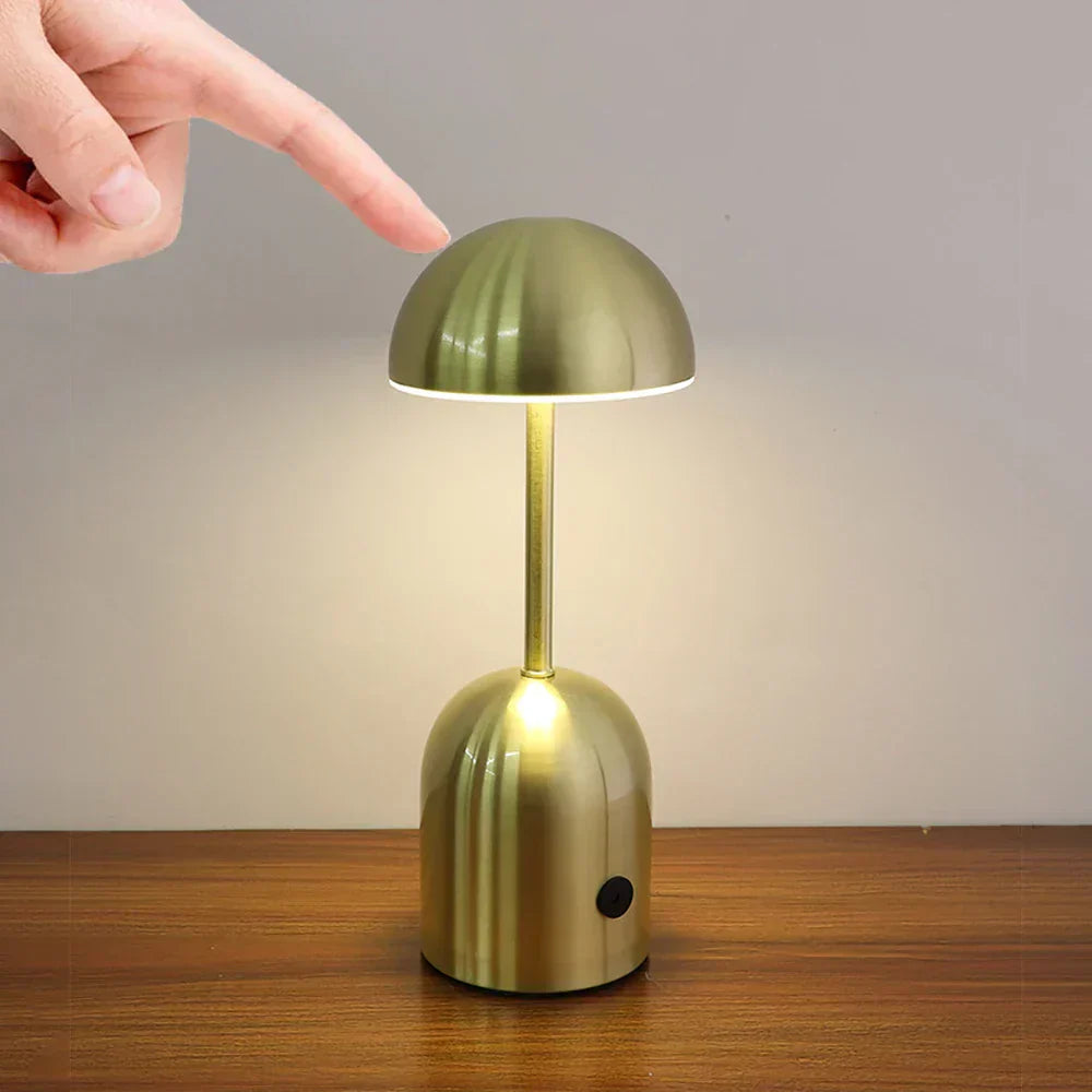 Lámpara de Mesa Curvada Elegante Elara Haus - Sin Cable y Regulable