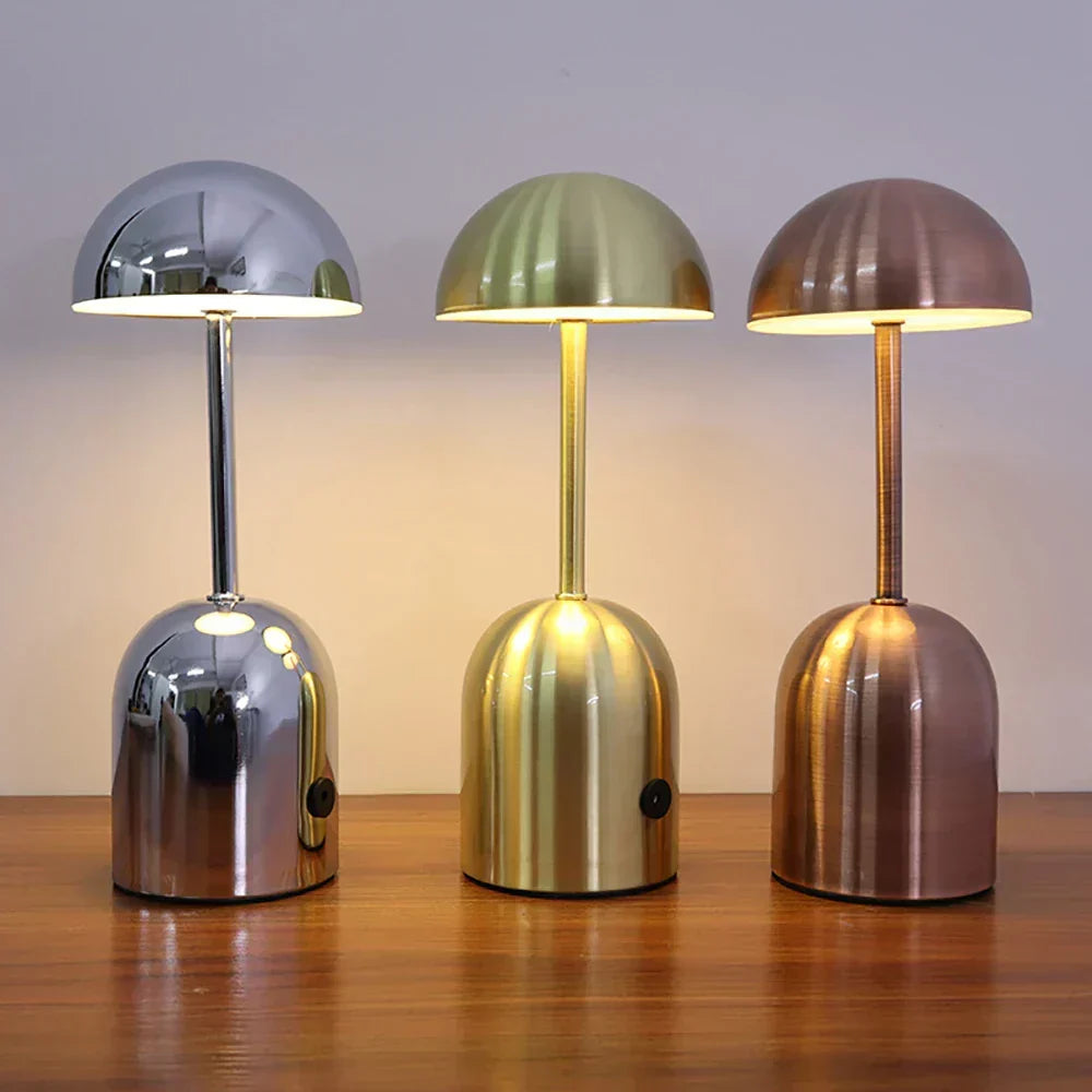 Lámpara de Mesa Curvada Elegante Elara Haus - Sin Cable y Regulable