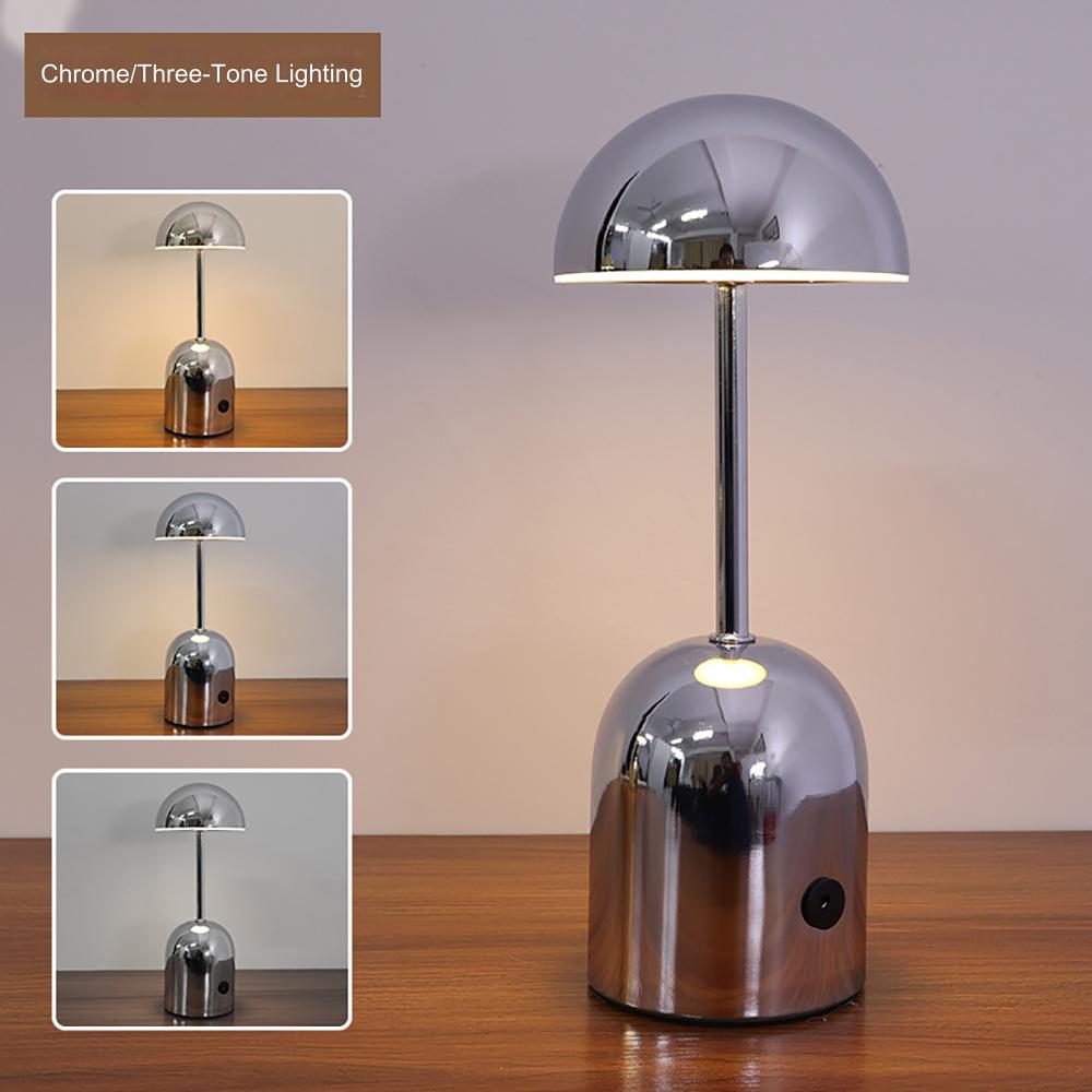 Lámpara de Mesa Curvada Elegante Elara Haus - Sin Cable y Regulable