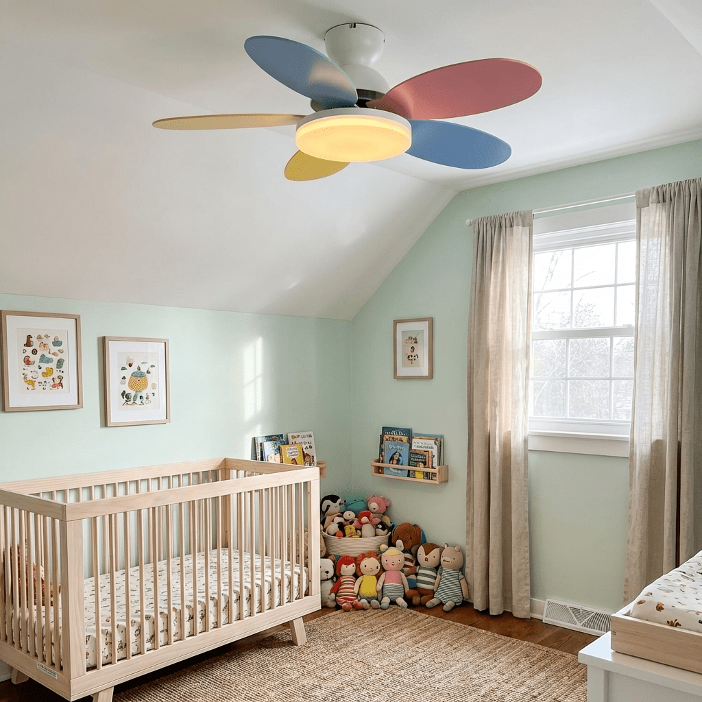 Ventilador de Techo con Luz, Montaje en Superficie ABS