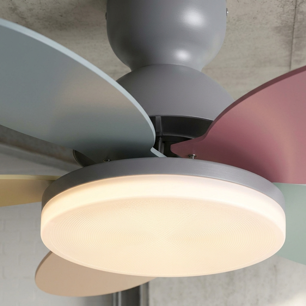 Ventilador de Techo con Luz, Montaje en Superficie ABS