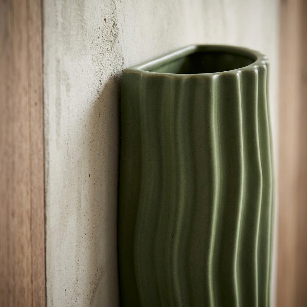 Aplique de pared de resina acanalada